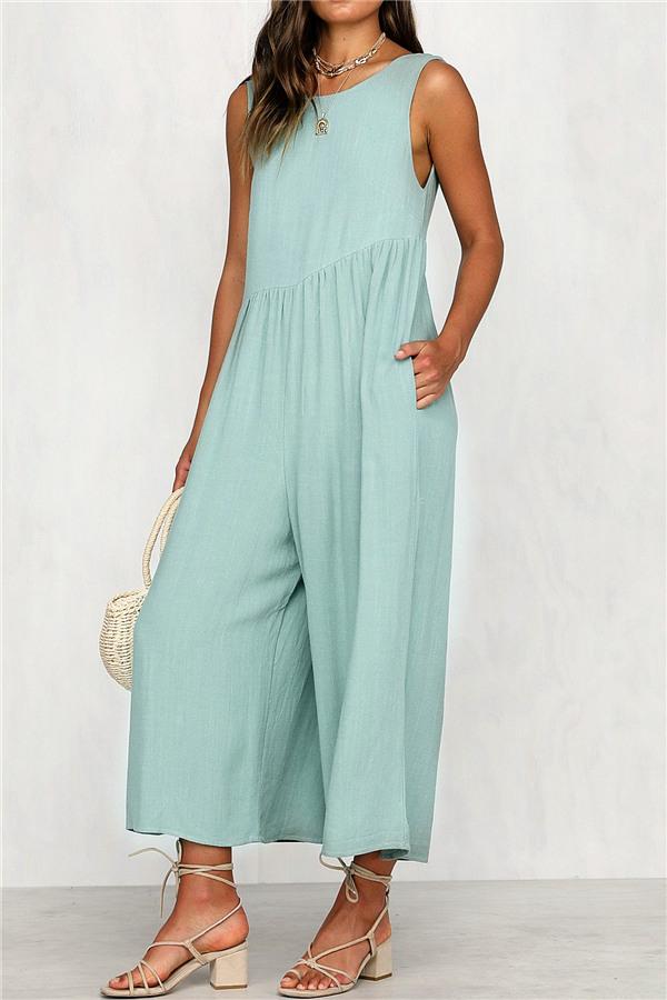Casual Vest Wide Leg Jumpsuit Jumpsuits & Rompers 5201812281531 