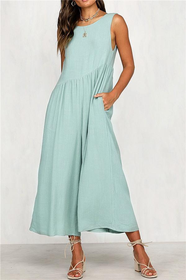 Casual Vest Wide Leg Jumpsuit Jumpsuits & Rompers 5201812281531 