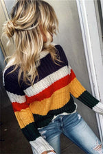 Chasing The Rainbow Striped Sweater Pullover Pavacat 