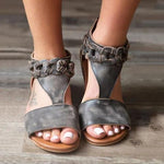 Chic Adjustable Buckle Pu Sandals - Pavacat