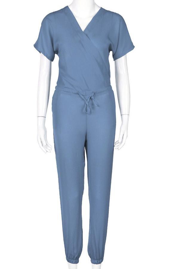 Chiffon Short Sleeve Jumpsuit Jumpsuits & Rompers Pavacat 