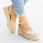 Classic Espadrille Sandals Platform Buckle Strap Sandals Loafers & Flats Pavacat 