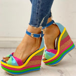 Colorful Leisure Wedges Sandals - Pavacat