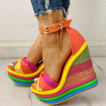 Colorful Leisure Wedges Sandals - Pavacat