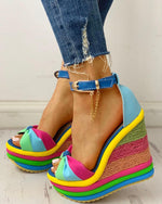 Colorful Leisure Wedges Sandals - Pavacat