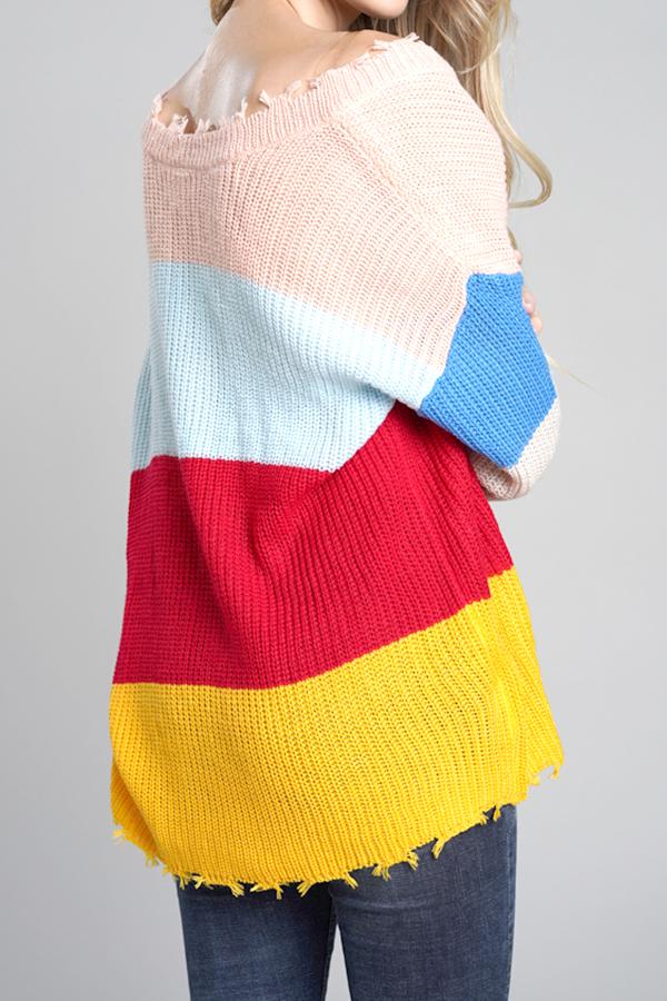 Distressed Versatile Sweater Pullover VICI 