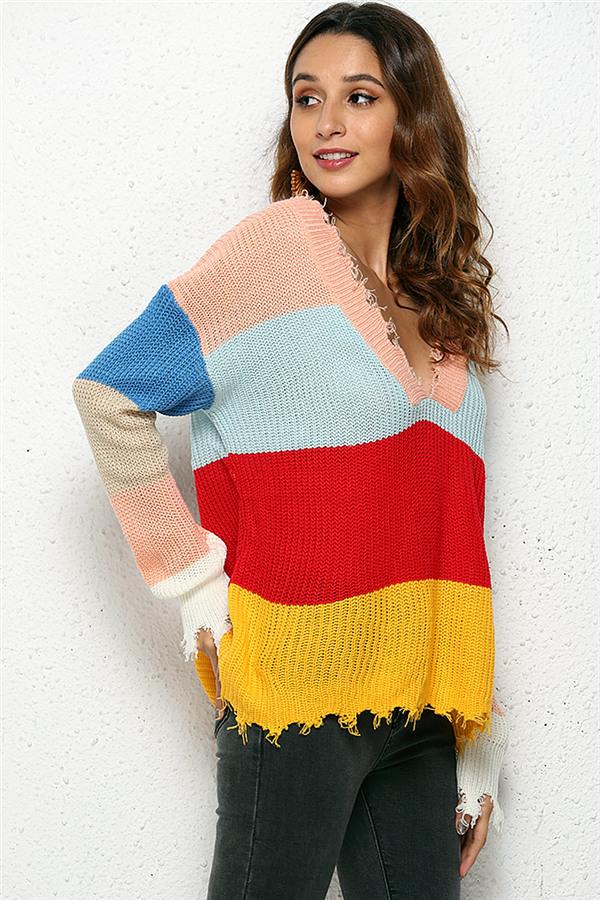 Distressed Versatile Sweater Pullover VICI 