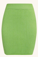 Elastic Band Knitted Ribbed Straight Skirt - Pavacat