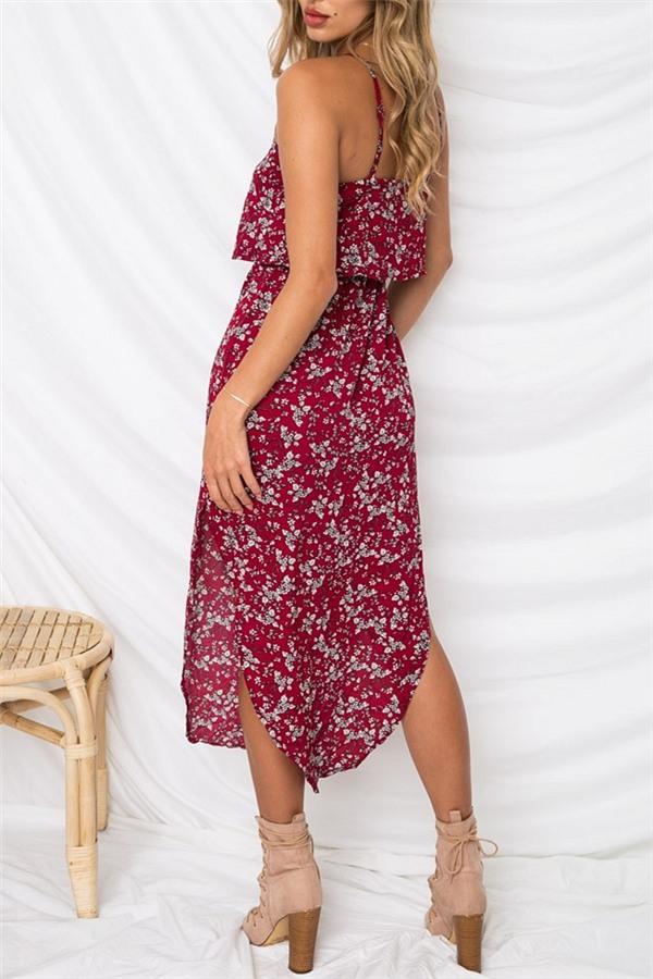 Elegant Floret Sleeveless Dress Dress 5201812281531 