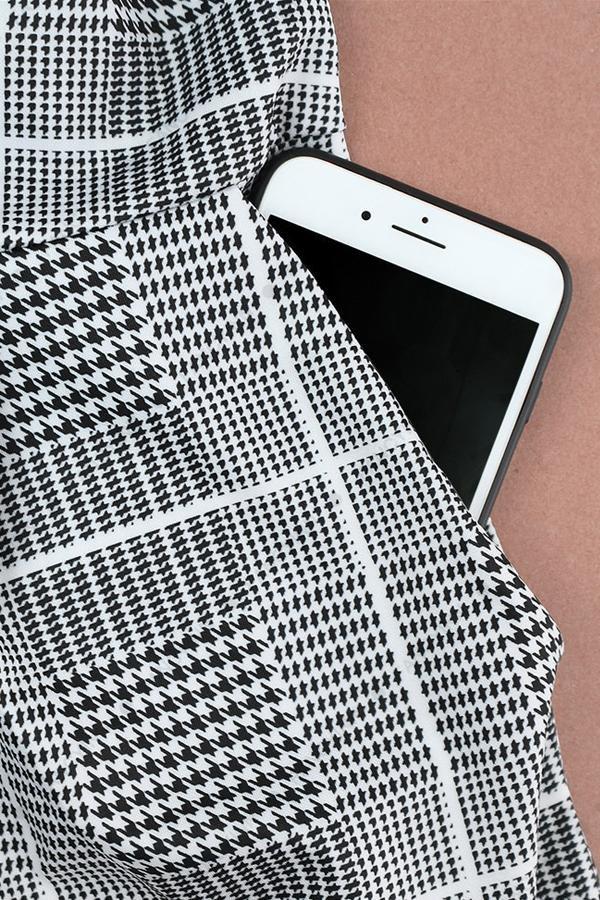 Elegant Pockets Plaid Belt Jumpsuit Jumpsuits & Rompers 5201904110331 