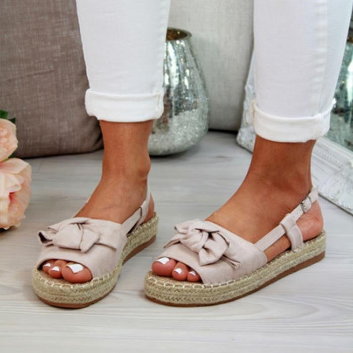 Espadrille Platform Buckle Sandals - Pavacat