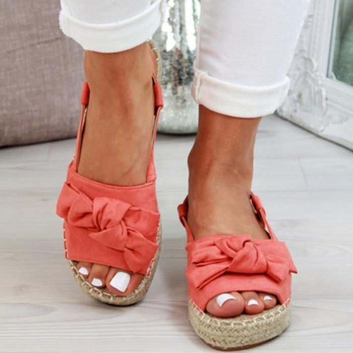 Espadrille Platform Buckle Sandals - Pavacat