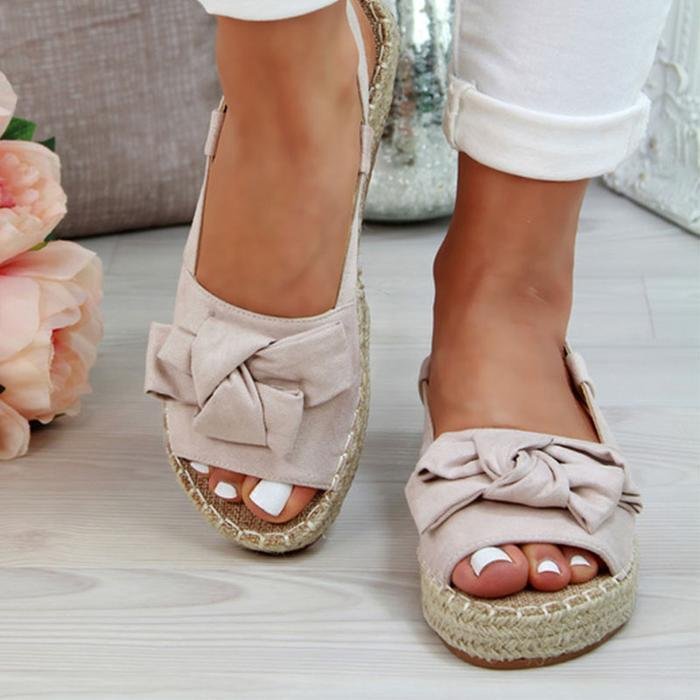 Espadrille Platform Buckle Sandals - Pavacat