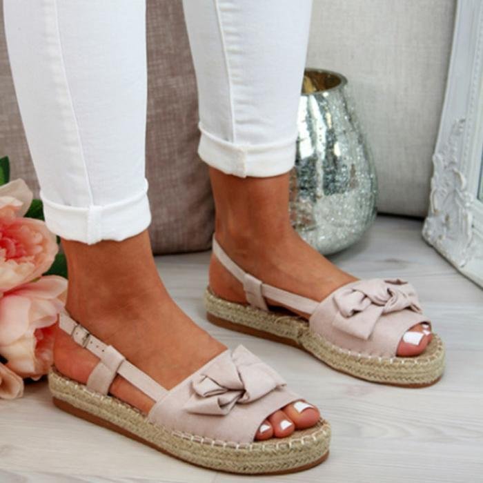 Espadrille Platform Buckle Sandals - Pavacat