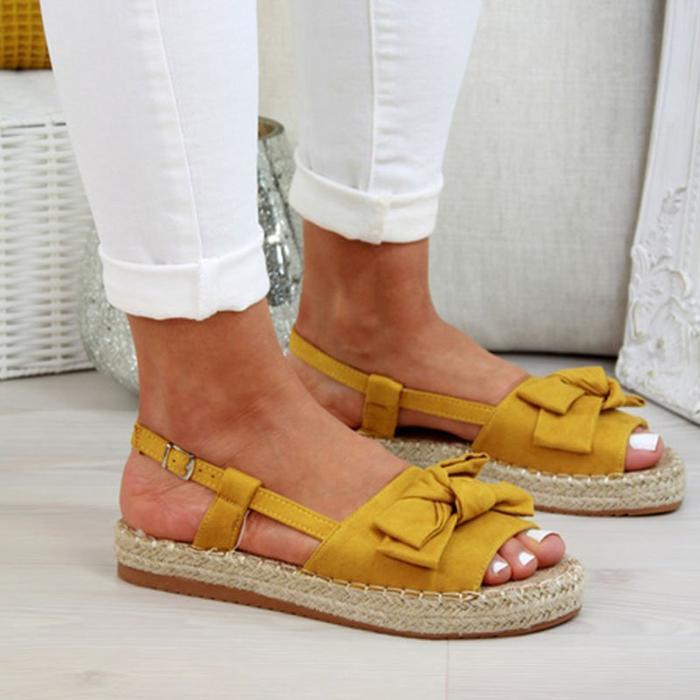 Espadrille Platform Buckle Sandals - Pavacat