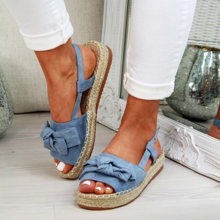 Espadrille Platform Buckle Sandals - Pavacat