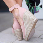 Espadrilles Daily Nubuck Sandals Creepers Wedges Sandals Pavacat US5.5(LABEL SIZE 35) Pink 