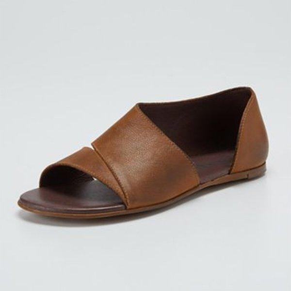 Fashion Casual Fish Toe Flat Sandals Sandals Pavacat 