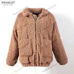 Faux Lambswool Oversized Coat Coat Aliexpress 