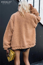 Faux Lambswool Oversized Coat Coat Aliexpress 