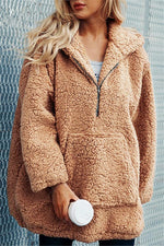 Faux Lambswool Thick Hooded Teddy Coat Pullover Simplee 