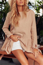 Forest Girl Long Sleeve Mini Dress Dress chicnico S Orange 