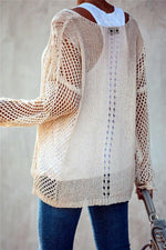 Hollow Out Beach Cover Up Top Pullover 5201901051526 