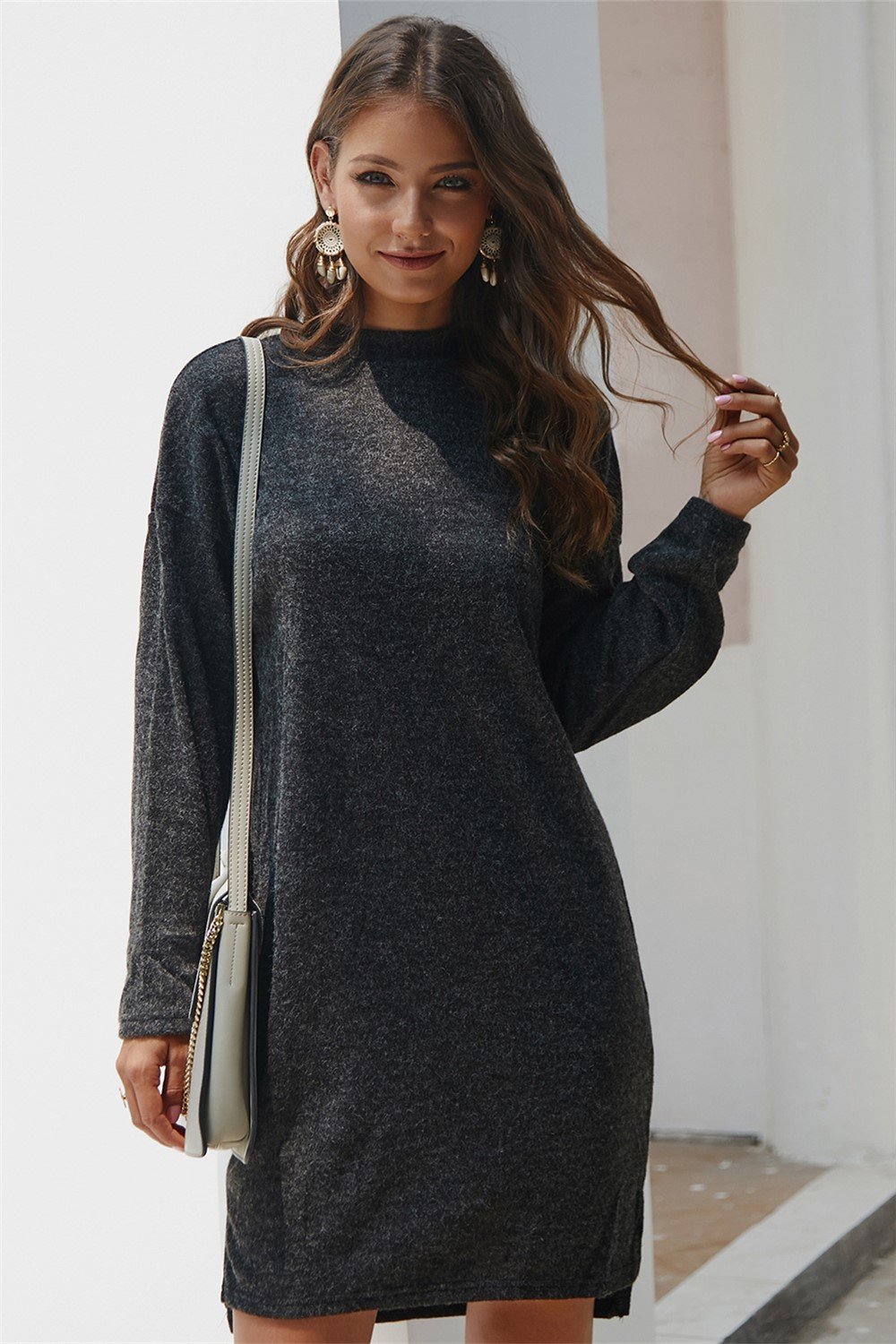 Keep You Happy Sweater Dress - Pavacat