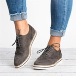 Lace Up Perforated Oxfords Shoes Plus Size Casual Shoes Loafers & Flats Pavacat 