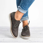 Lace Up Perforated Oxfords Shoes Plus Size Casual Shoes Loafers & Flats Pavacat US5.5(LABEL SIZE 35) DarkGrey 