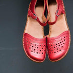 Ladies Round Toe Hollow-out Sandals Loafers & Flats Pavacat 