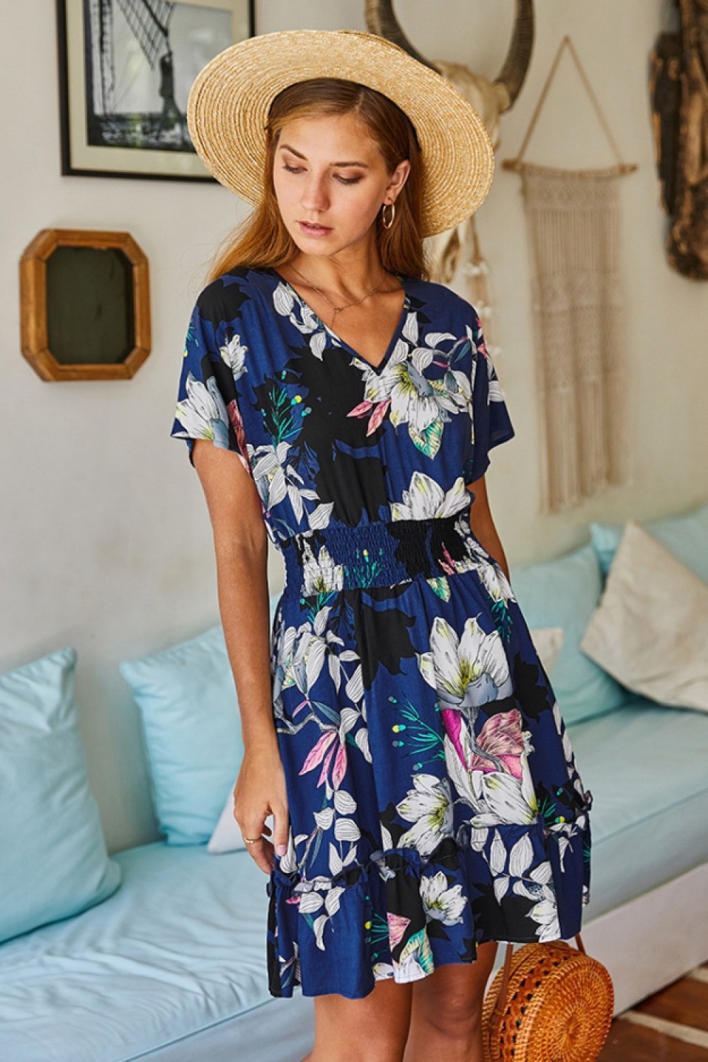 Living For Love Floral Dress - Pavacat