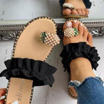 Pineapple Pearl Flat Toe Beach Sandals - Pavacat