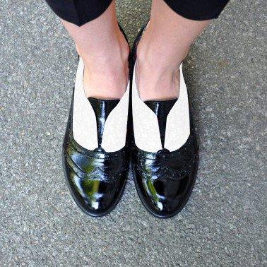 Plus Size Color Block Oxford Shoes Casual Pu Slip On Loafers - Pavacat