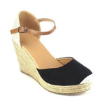 Plus Size Wedges Ankle Strap Espadrilles Wedges Sandals Sandals Pavacat 