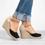 Plus Size Wedges Ankle Strap Espadrilles Wedges Sandals Sandals Pavacat 
