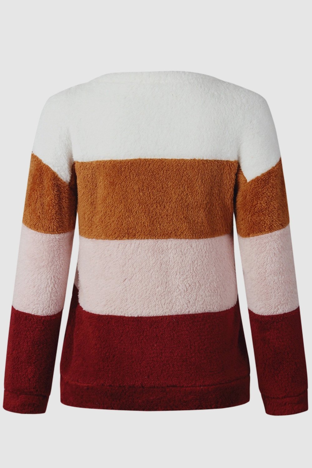 Puffy Color Block Slim Sweatshirt - Pavacat