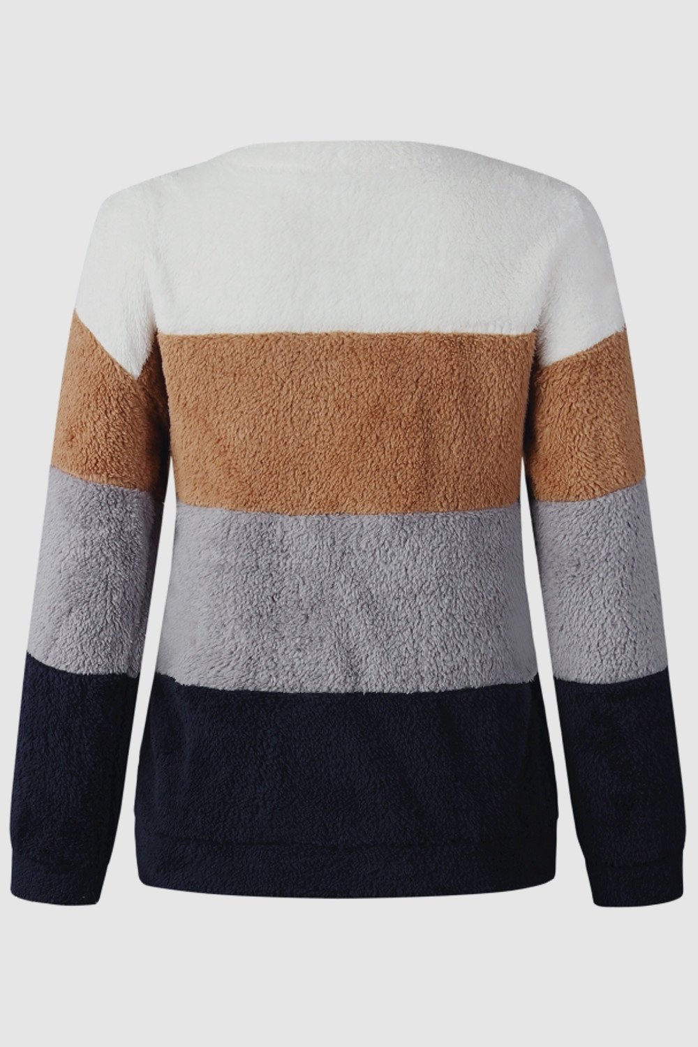 Puffy Color Block Slim Sweatshirt - Pavacat
