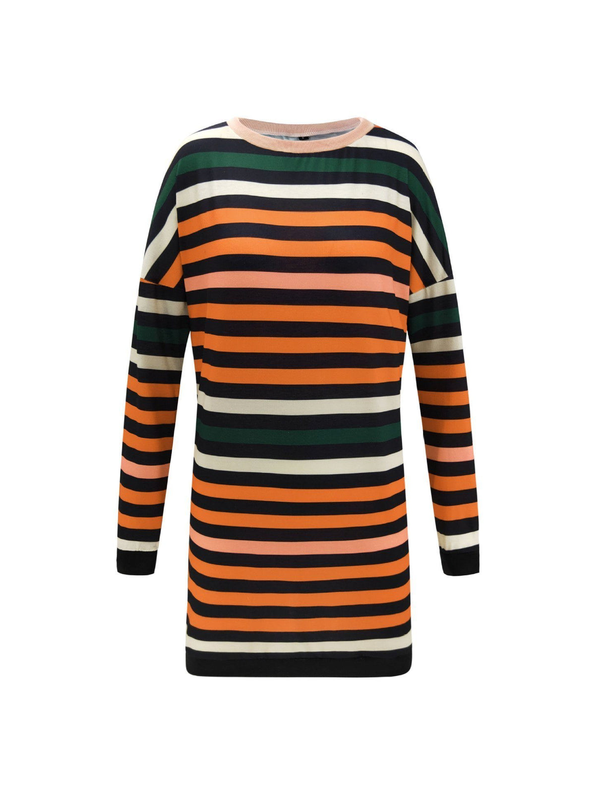 Round Neck Striped Loose Dress Pullover 5201812281308 
