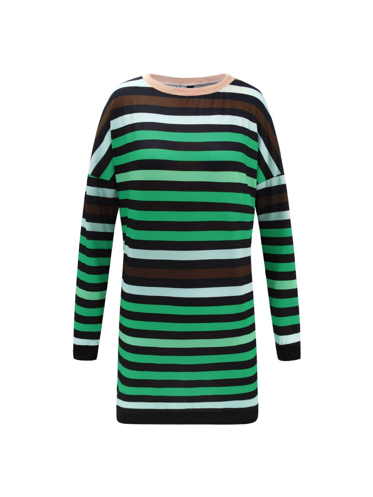 Round Neck Striped Loose Dress Pullover 5201812281308 