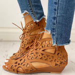 Shoelaces Gladiator Leisure Boot Sandals - Pavacat