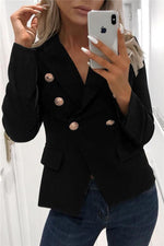 Solid Color Buttons Blazer Jacket 5201812281308 