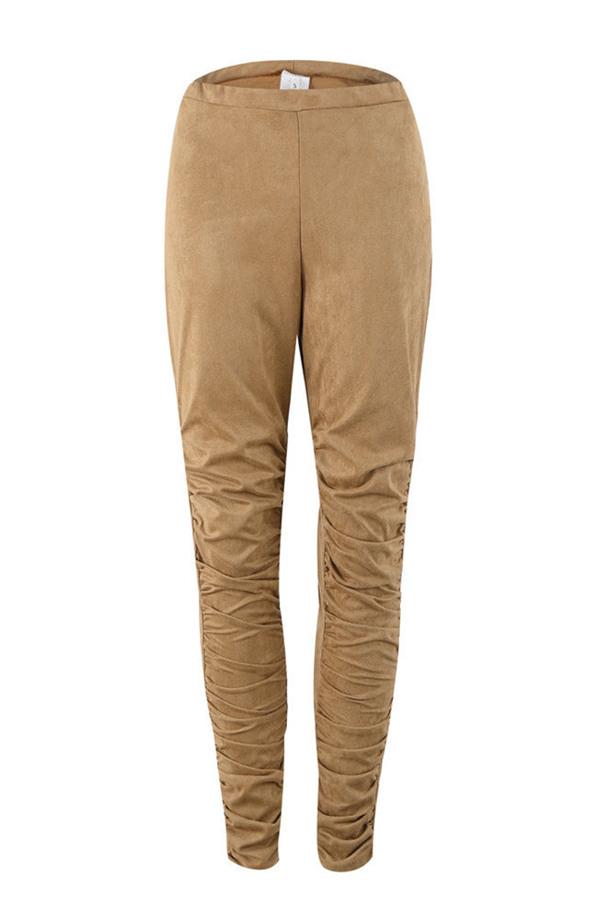 Solid Color Narrow Pants Pants 5201812281308 