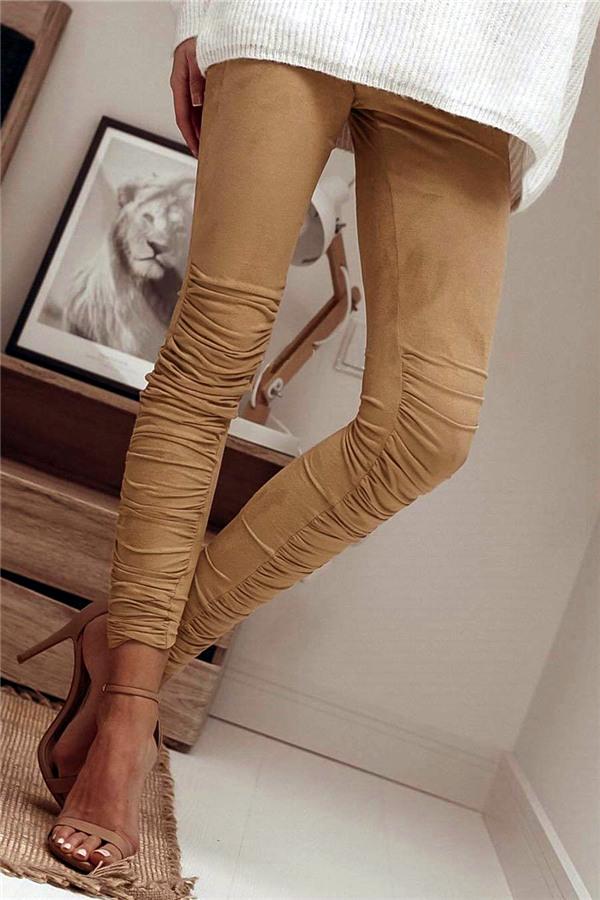 Solid Color Narrow Pants Pants 5201812281308 