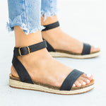 Solid Color Open Toe Sandals Sandals Pavacat US5.5(LABEL SIZE 35) Black 