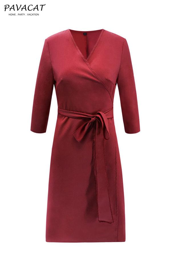 Robe longue florale à lacets et col en V