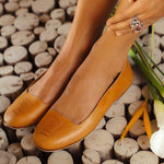 Solid Split Flat Heel Slip On Loafers - Pavacat