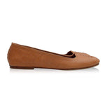 Solid Split Flat Heel Slip On Loafers - Pavacat