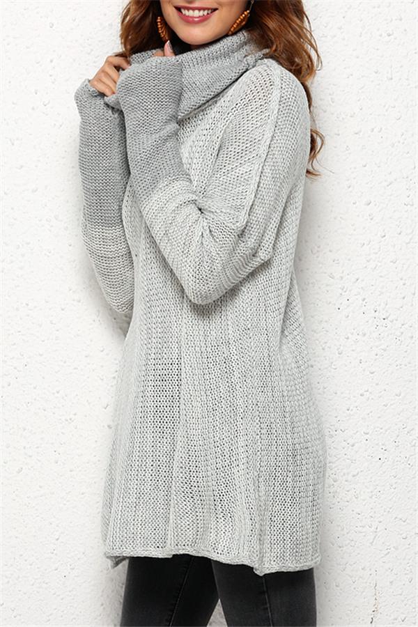 Spliced Turtleneck Loose Pullover Sweater Pullover Pavacat 
