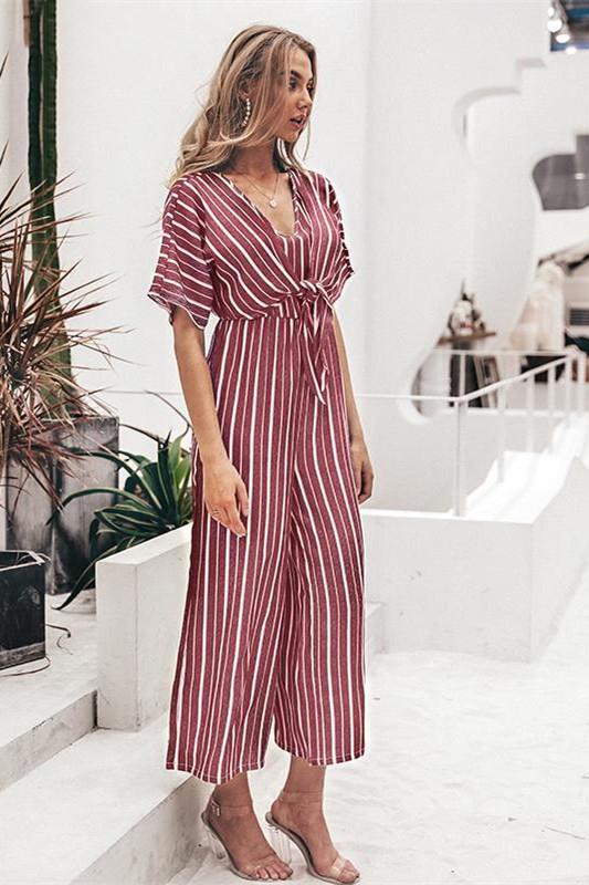 Tell The News Striped Jumpsuit - Pavacat